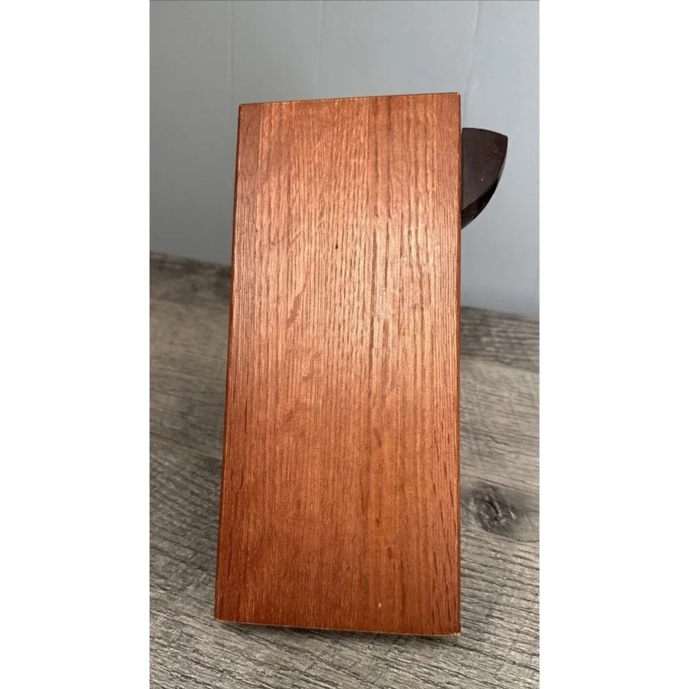 Cutco 5 Slot Knife Block Honey Oak Wood Heavy‎ with Side Scissor Holder USA Made